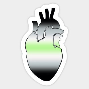 Agender Pride Heart Sticker